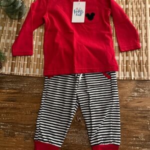 Disney Red and Black Striped Kids Set